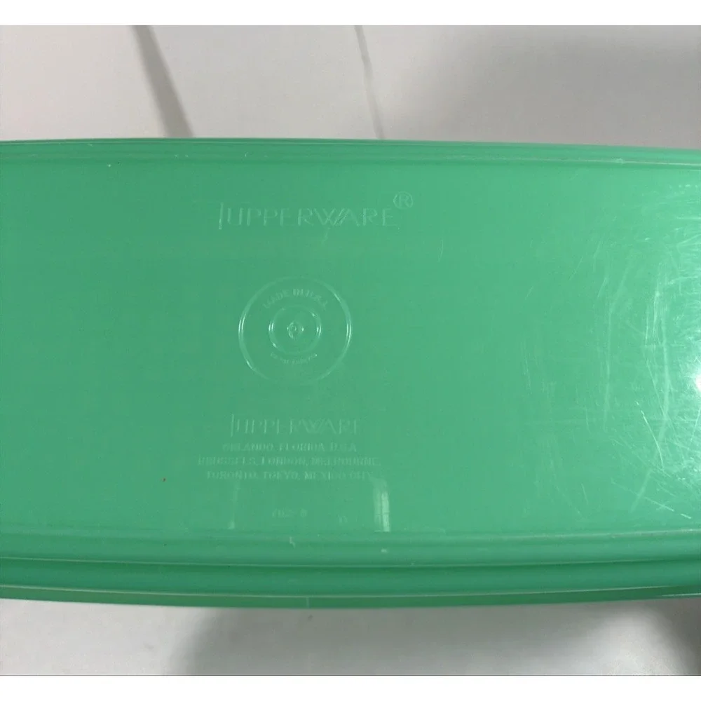 Vintage Tupperware 782 Celery Keeper Vegetable Crisper 3 Pc. Set Jadeite‎ Green